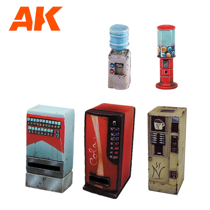 AK Interactive Polyurethane Resin Vending Machine Wargame Set Compatible with 30-35mm Scale - Image 3