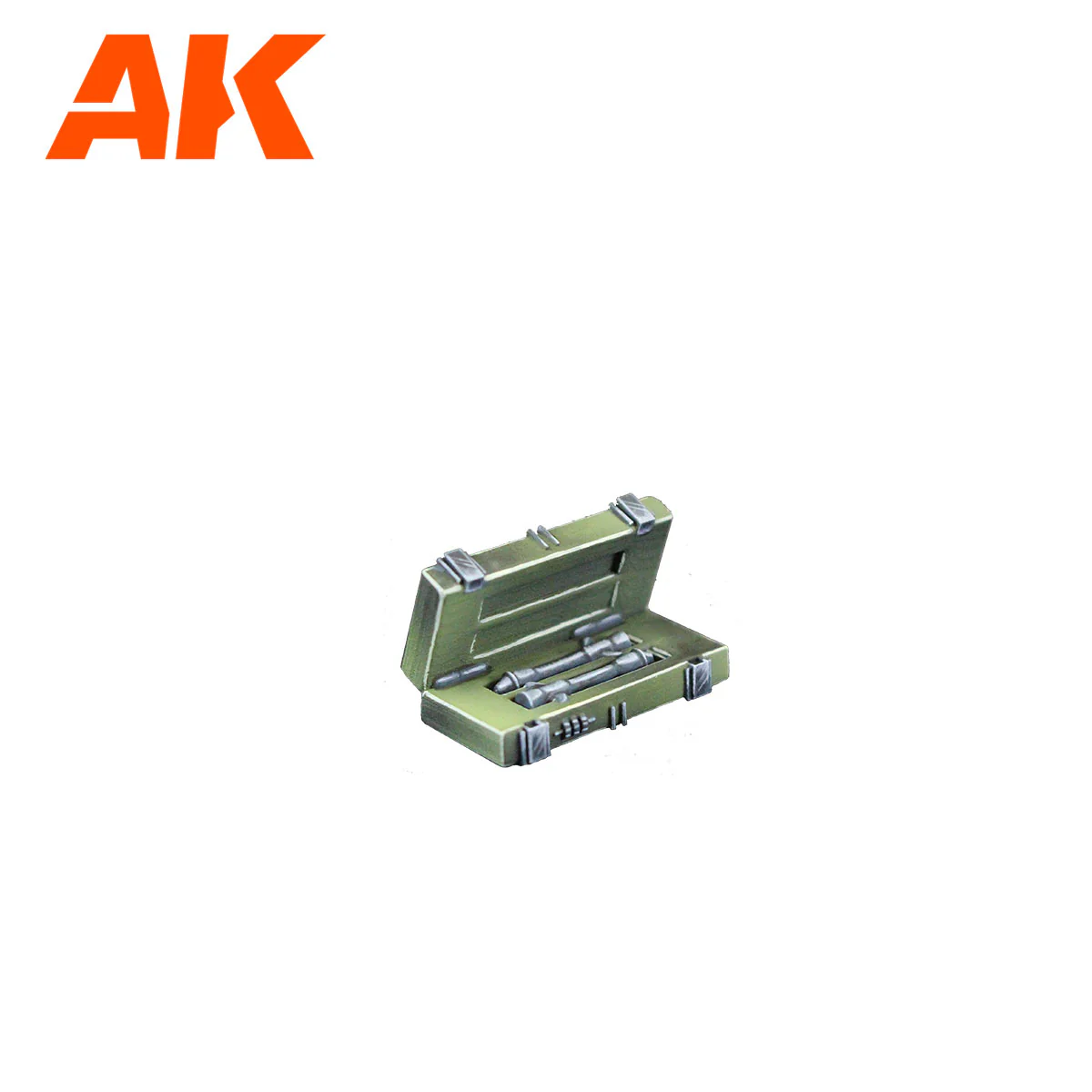 AK Interactive Polyurethane Resin Weapon Cases Wargame Set Compatible with 30-35mm Scale - Image 2