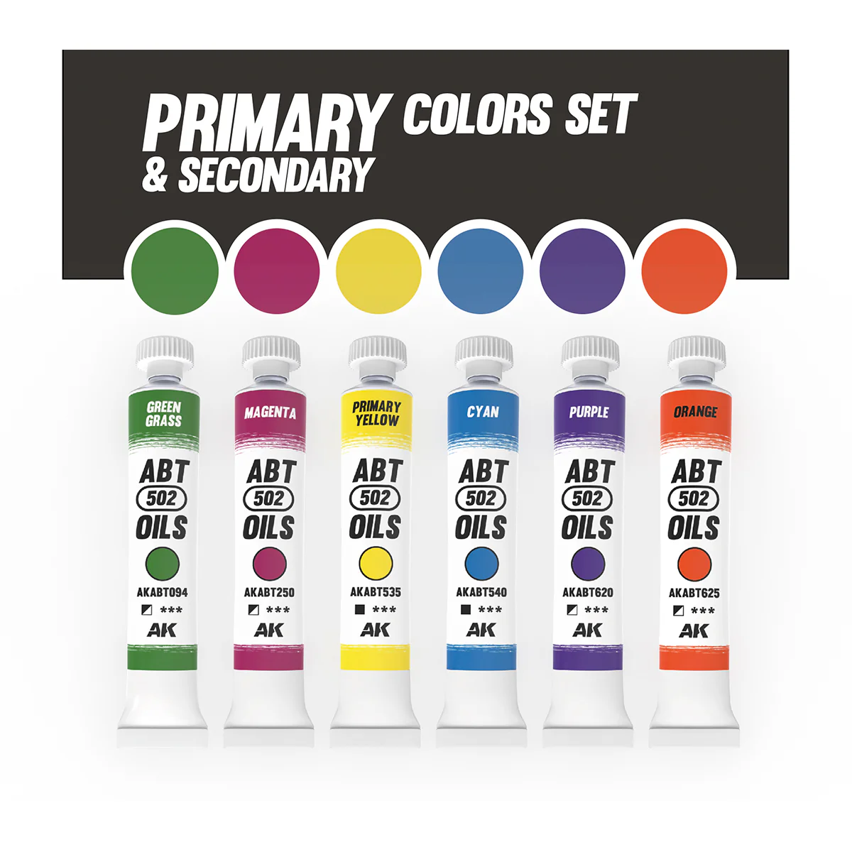 AK Interactive Primary & Secondary Colour 6-Piece Set - Assorted - Image 2