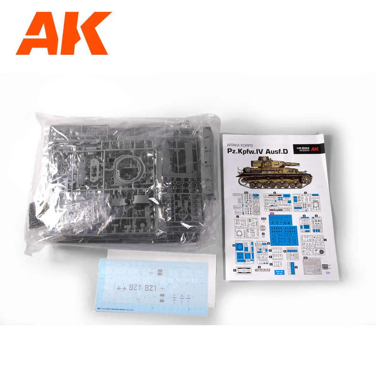 AK Interactive Pz.Kpfw.Iv Ausf.D Afrika Korps + DAK Panzerfahrer 1/35 Scale Model Kit - Image 5