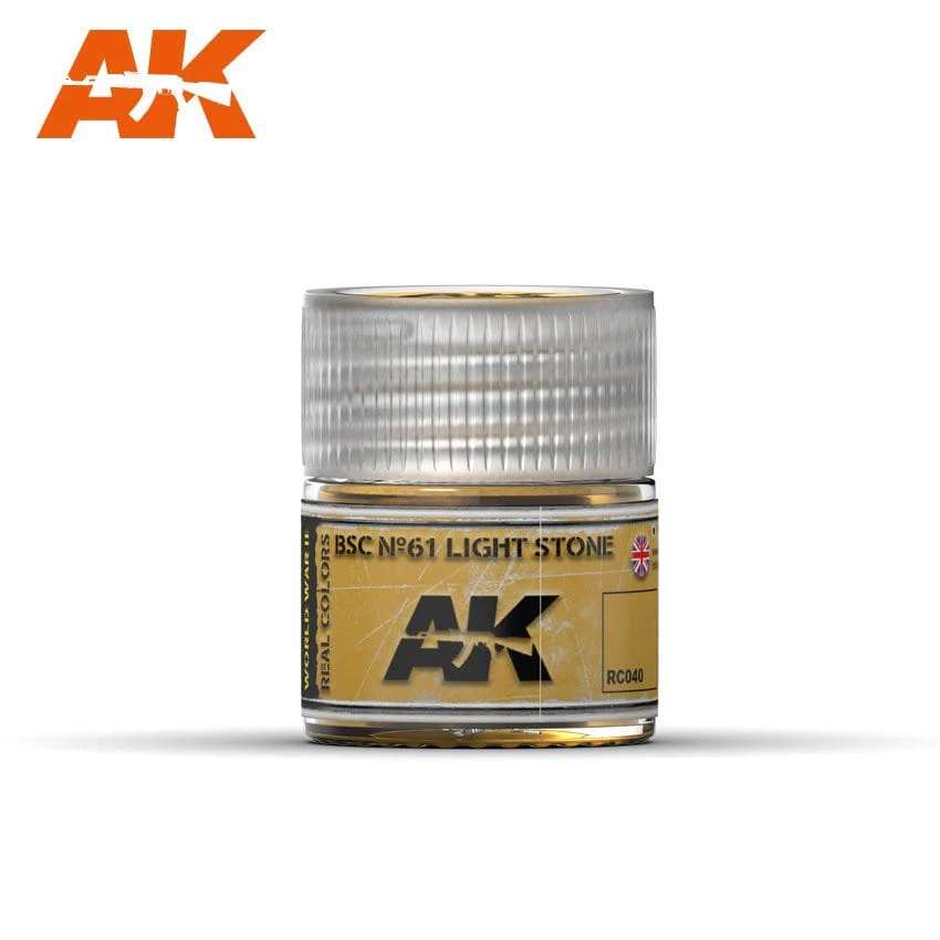 AK Interactive Real Colours BSC No. 61 Paint 10ml - Light Stone