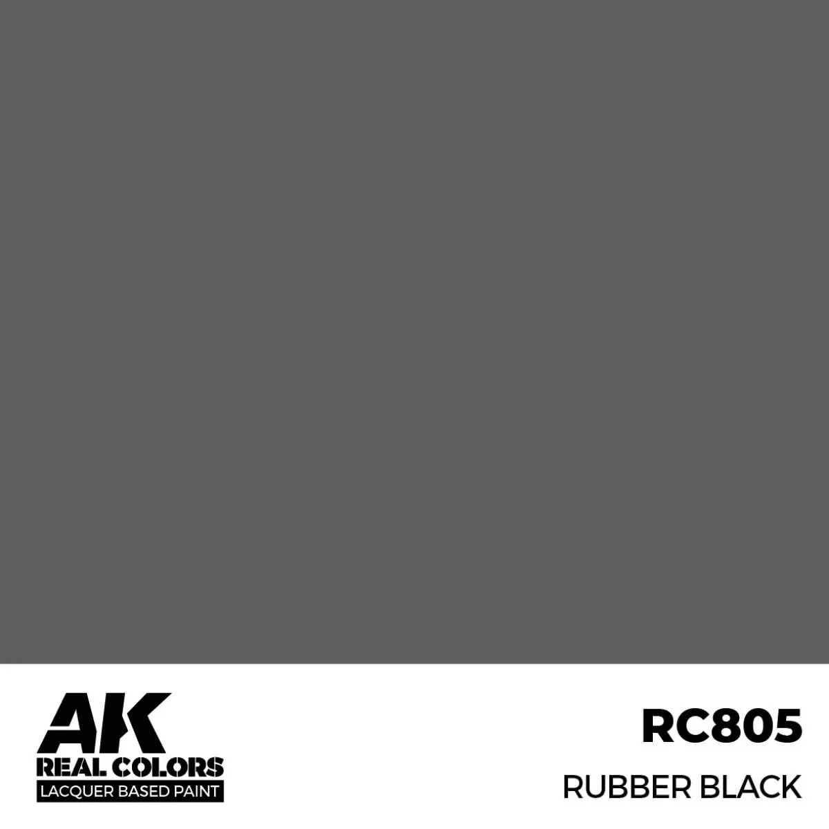 AK Interactive Real Colours Lacquer Based Paint 17ml - Rubber Black - Image 2