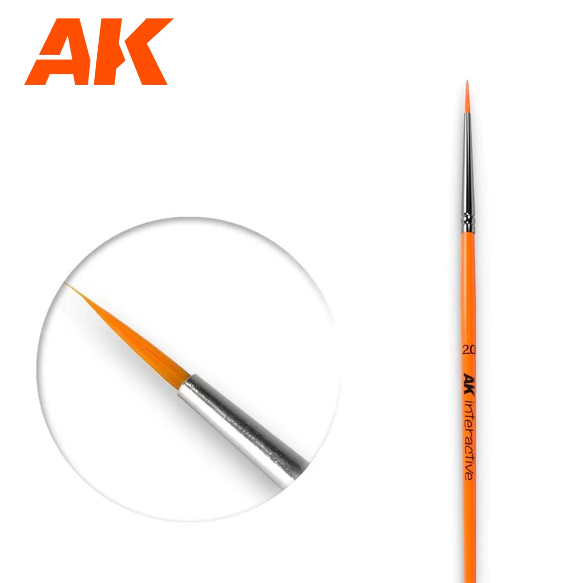 AK Interactive Synthetic Round Brush Size 2/0