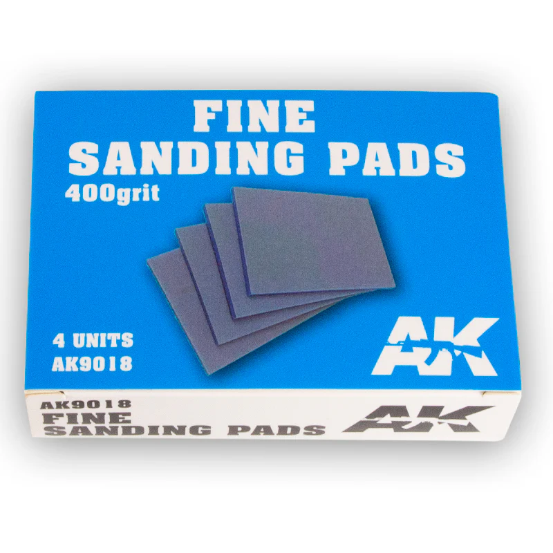Ak Interactive Tools 400 Grit Fine Sanding Pads 4-Piece Set