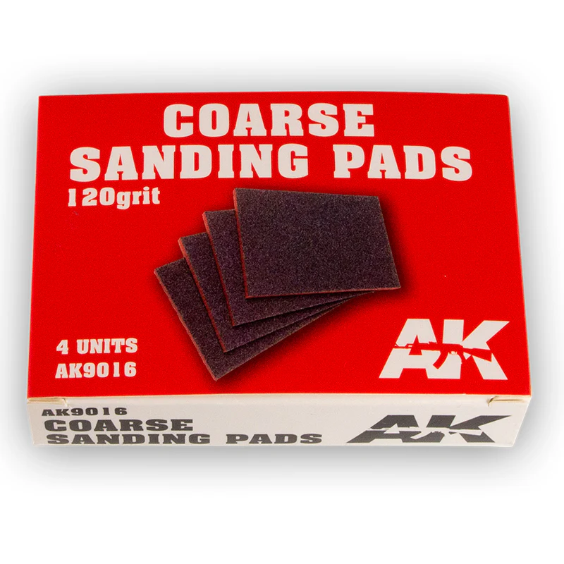 Ak Interactive Tools - Coarse Sanding Pads 120 Grit - 4 Units