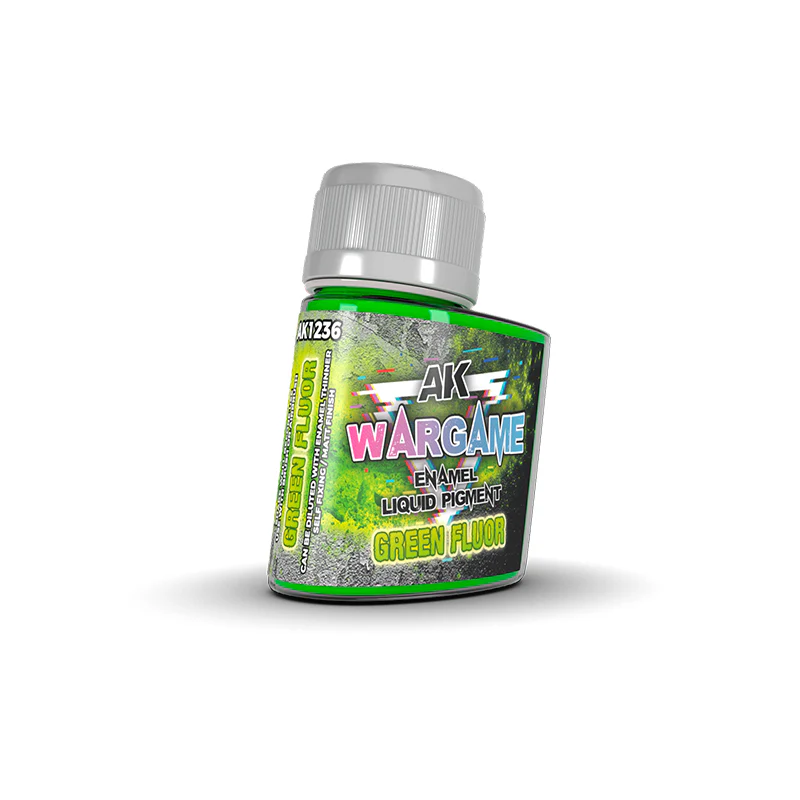 AK Interactive Wargame Enamel Liquid Pigment 35ml - Green Fluor