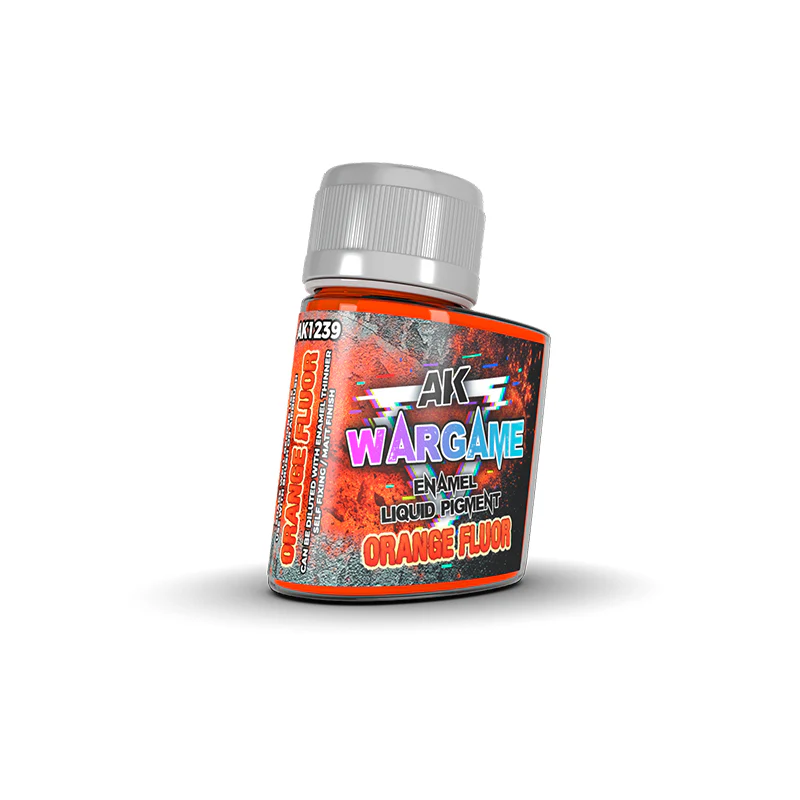 AK Interactive Wargame Enamel Liquid Pigment 35ml - Orange Fluor