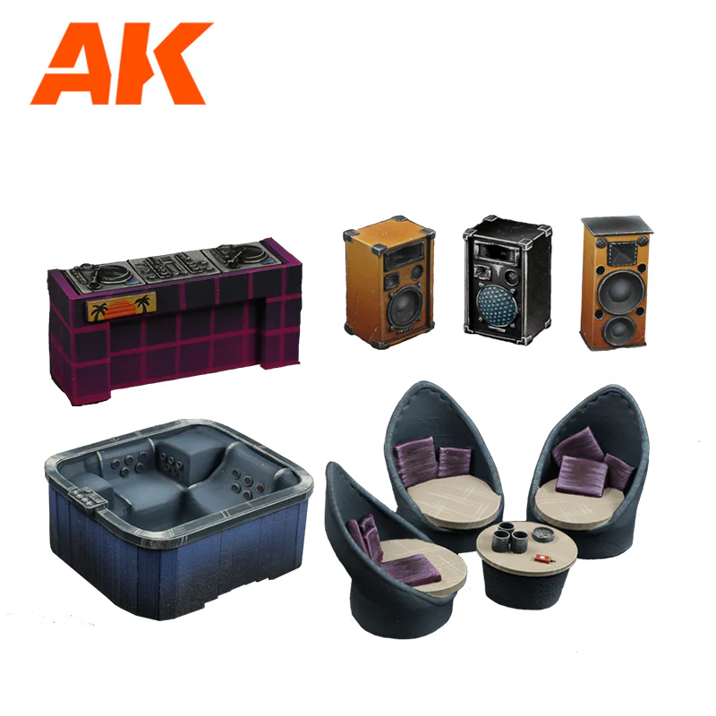 AK Interactive Wargame Resin Scenery Party Time Set 30-35mm (AK1359) - Image 2
