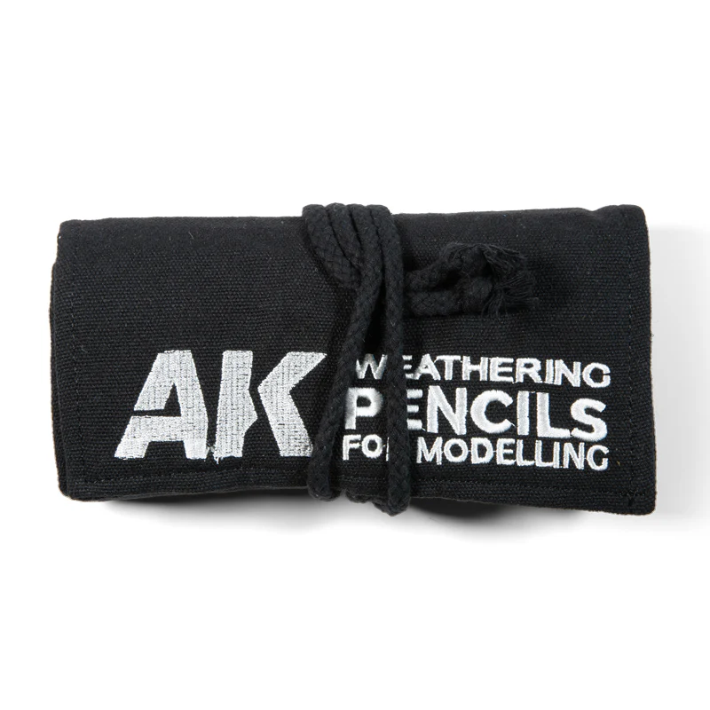 AK Interactive Weathering Pencils Full Range in Cloth Case - Image 2