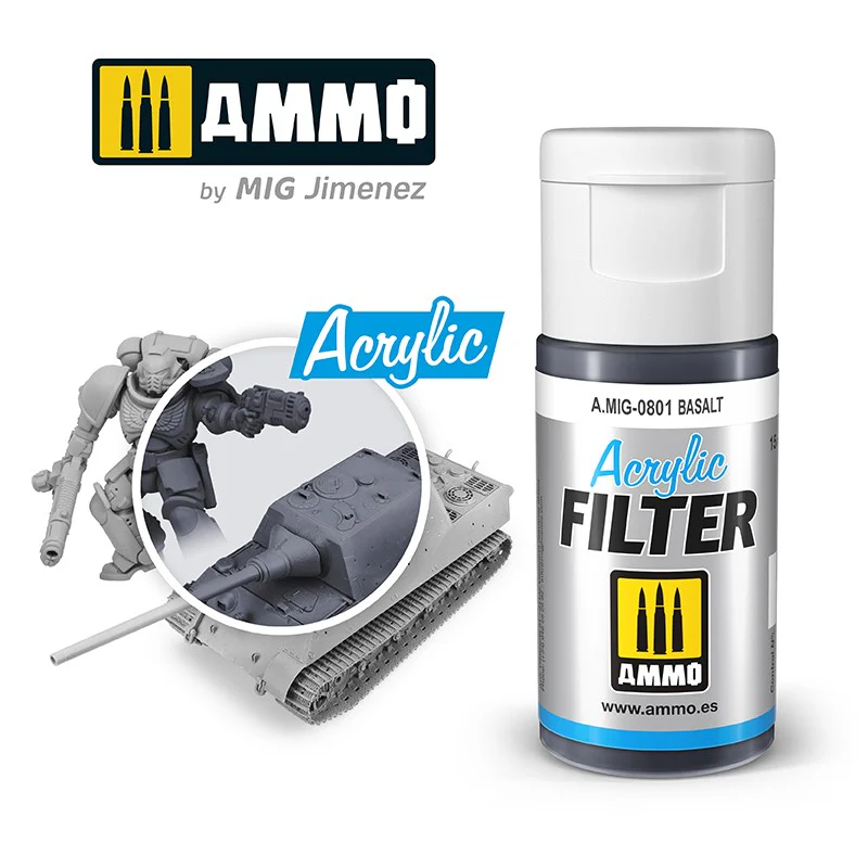 Ammo by MIG Acrylic Filter 15ml - Basalt - Image 2