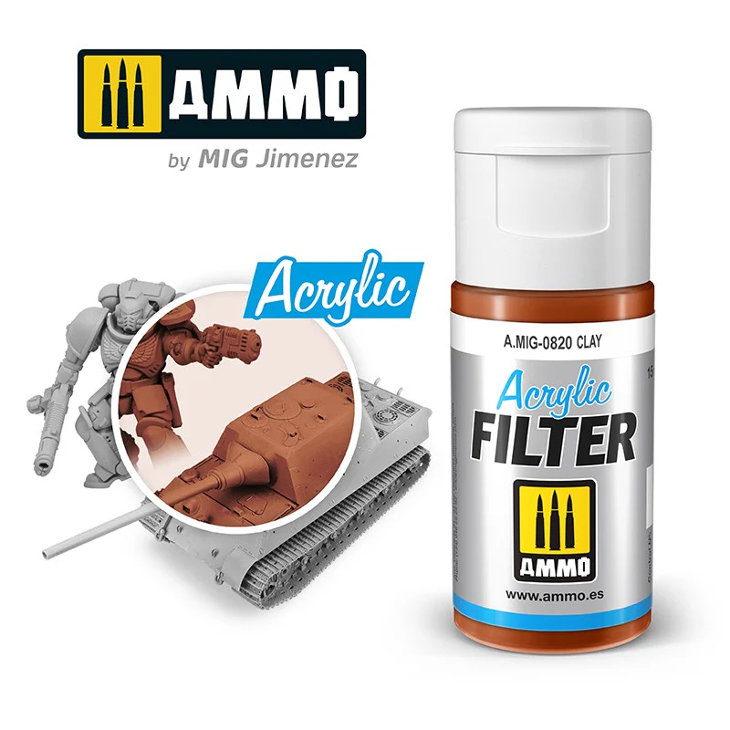 Ammo by MIG Acrylic Filter 15ml - Clay