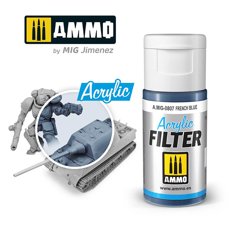 Ammo by MIG Acrylic Filter 15ml - French Blue