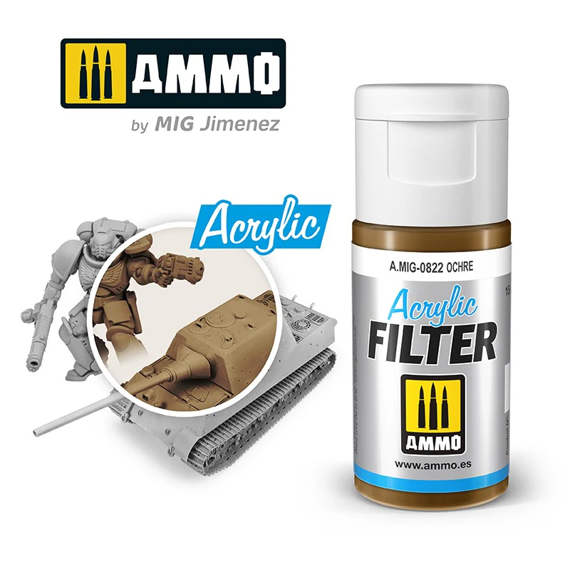 Ammo by MIG Acrylic Filter 15ml - Ochre