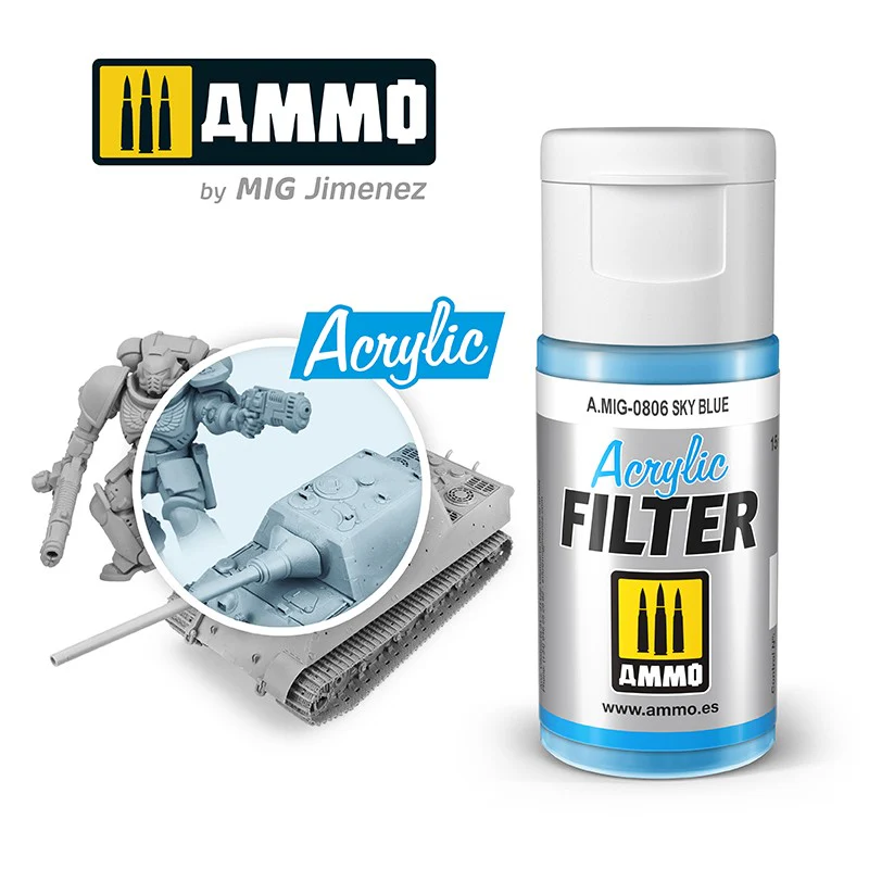 Ammo by Mig Acrylic Filter 15ml - Sky Blue