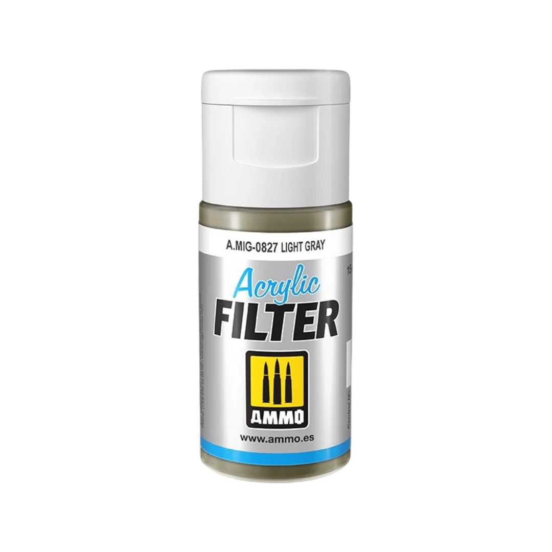Ammo by MIG Acrylic Filter - Light Grey