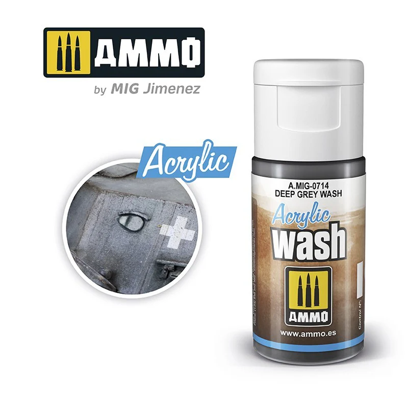 Ammo by MIG Acrylic Washes 15ml - Deep Grey Wash - Image 2