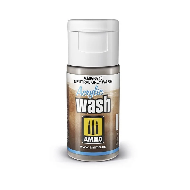 Ammo by MIG Acrylic Washes 15ml - Neutral Grey Wash