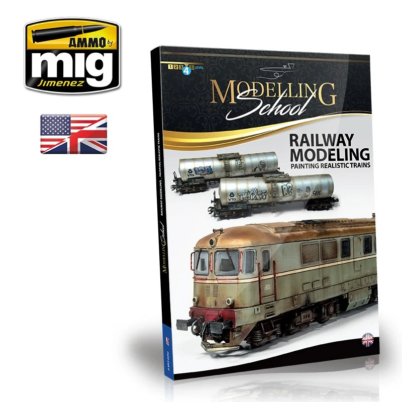 Ammo by MIG - Book - Modelling School – Railway Modeling: Painting Realistic Trains