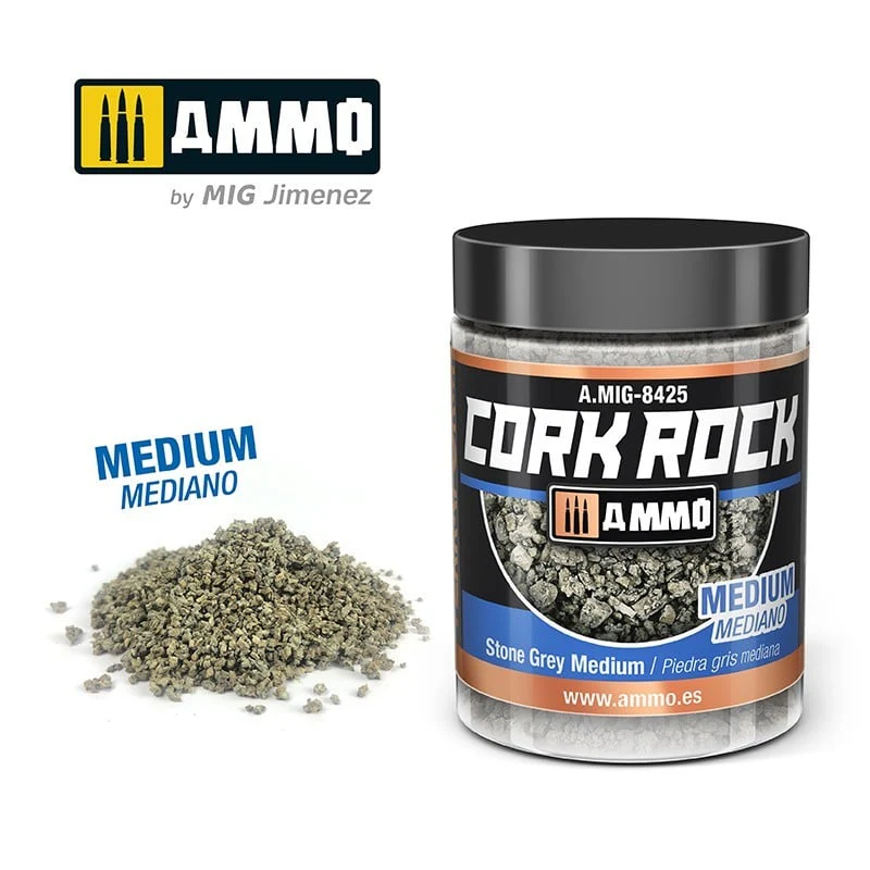 Ammo by MIG - Dioramas Terraform Cork Rock 100ml - Stone Grey Medium - Image 2