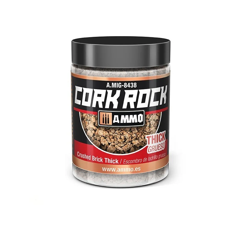 Ammo by MIG Dioramas Terraform Cork Rock Granulate 100ml - Crushed Brick Thick
