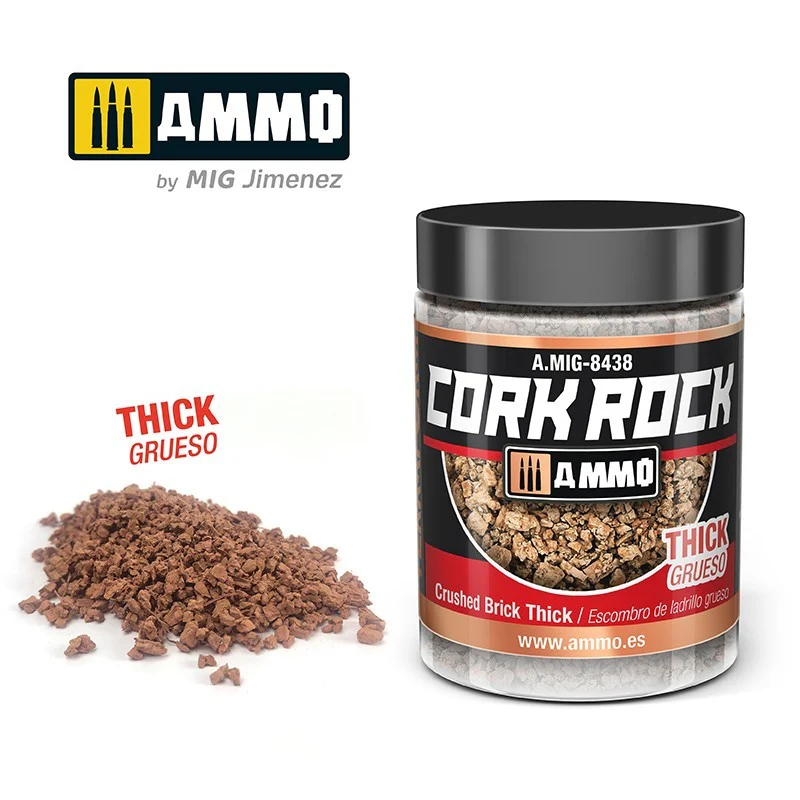 Ammo by MIG Dioramas Terraform Cork Rock Granulate 100ml - Crushed Brick Thick - Image 2