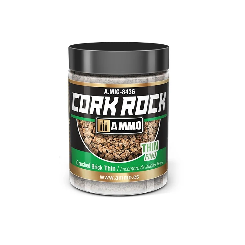 Ammo by MIG Dioramas Terraform Cork Rock Granulate 100ml - Crushed Brick Thin