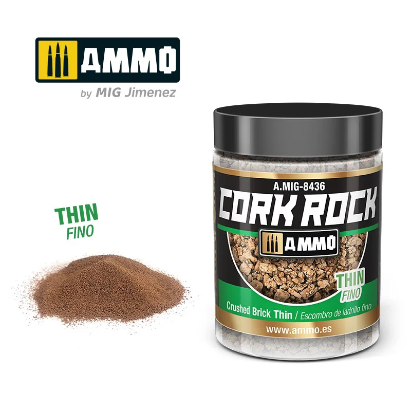 Ammo by MIG Dioramas Terraform Cork Rock Granulate 100ml - Crushed Brick Thin - Image 2