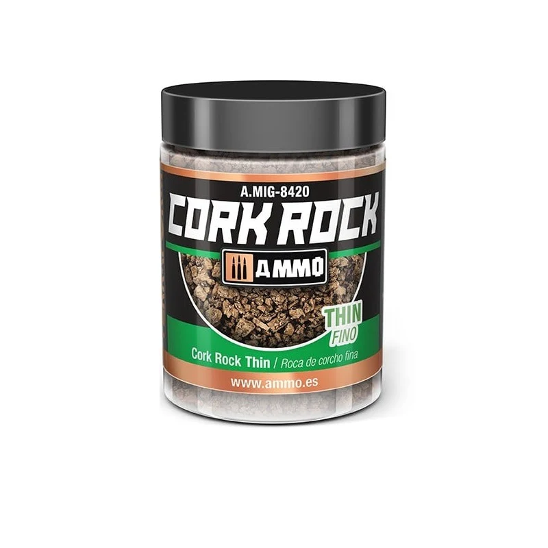 Ammo by MIG Dioramas Terraform Cork Rock Granulate 100ml - Thin