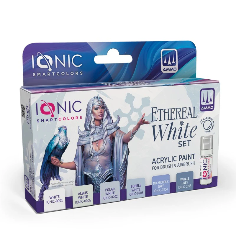 Ammo by MIG Ionic Ethereal White Acrylic Paint Set