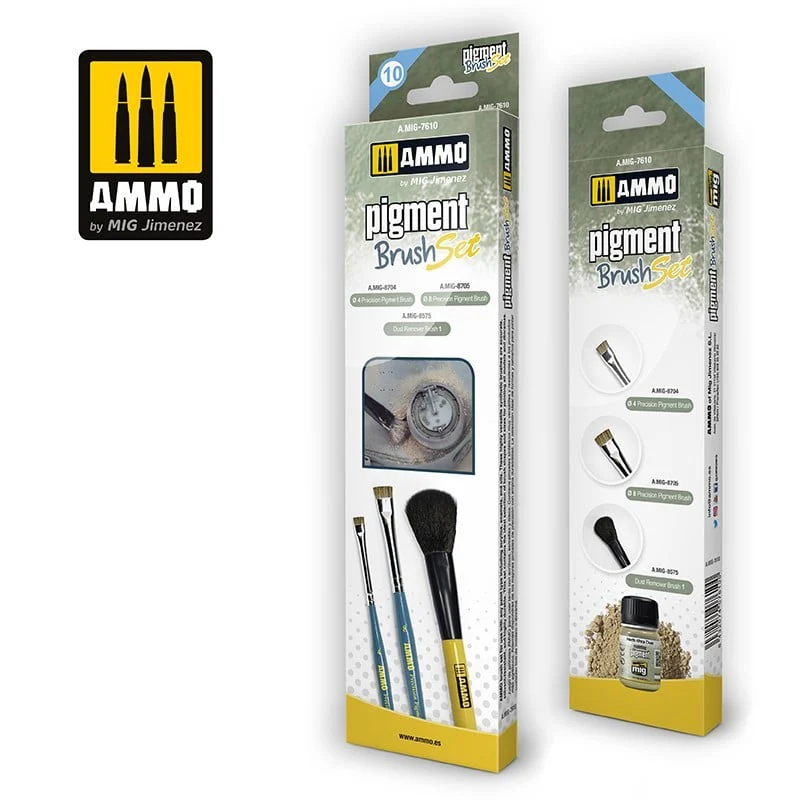 Ammo by MIG Pigment Brush Set