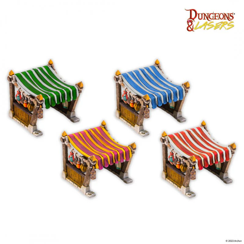 Archon Studio Dungeons & Lasers: Market Stalls 16-Piece Set - Image 3