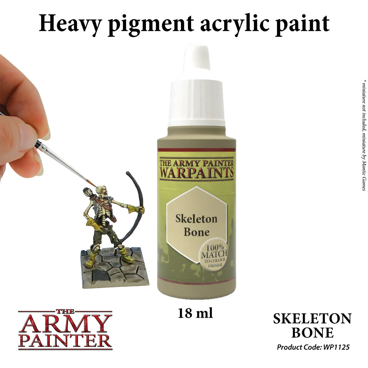 Army Painter WarPaint: Acrylic Paint 18ml - Skeleton Bone - Image 2