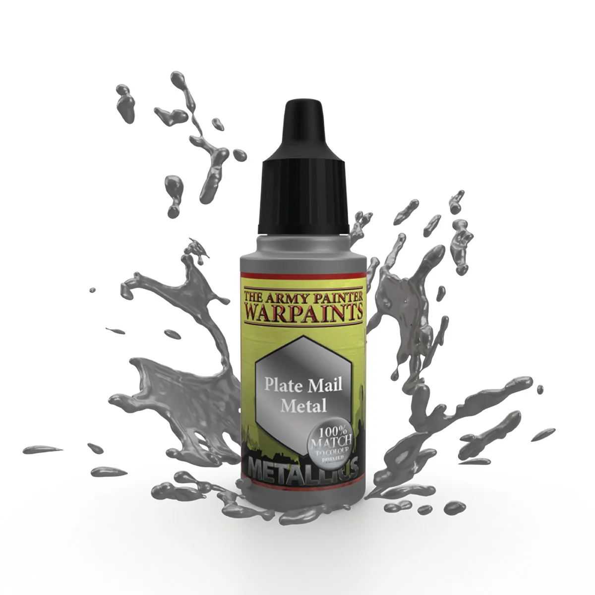 Army Painter Warpaint Metallics Acrylic Paint 18ml - Plate Mail Metal