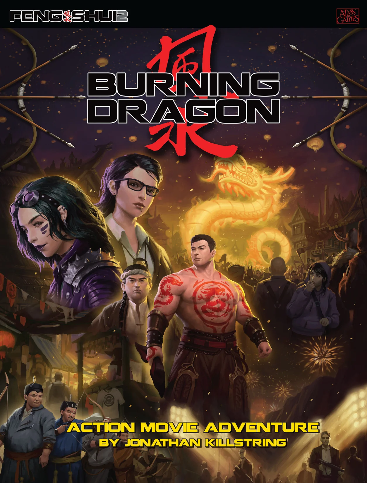 Atlas Games Feng Shui 2: RPG Burning Dragon Action Movie Adventure