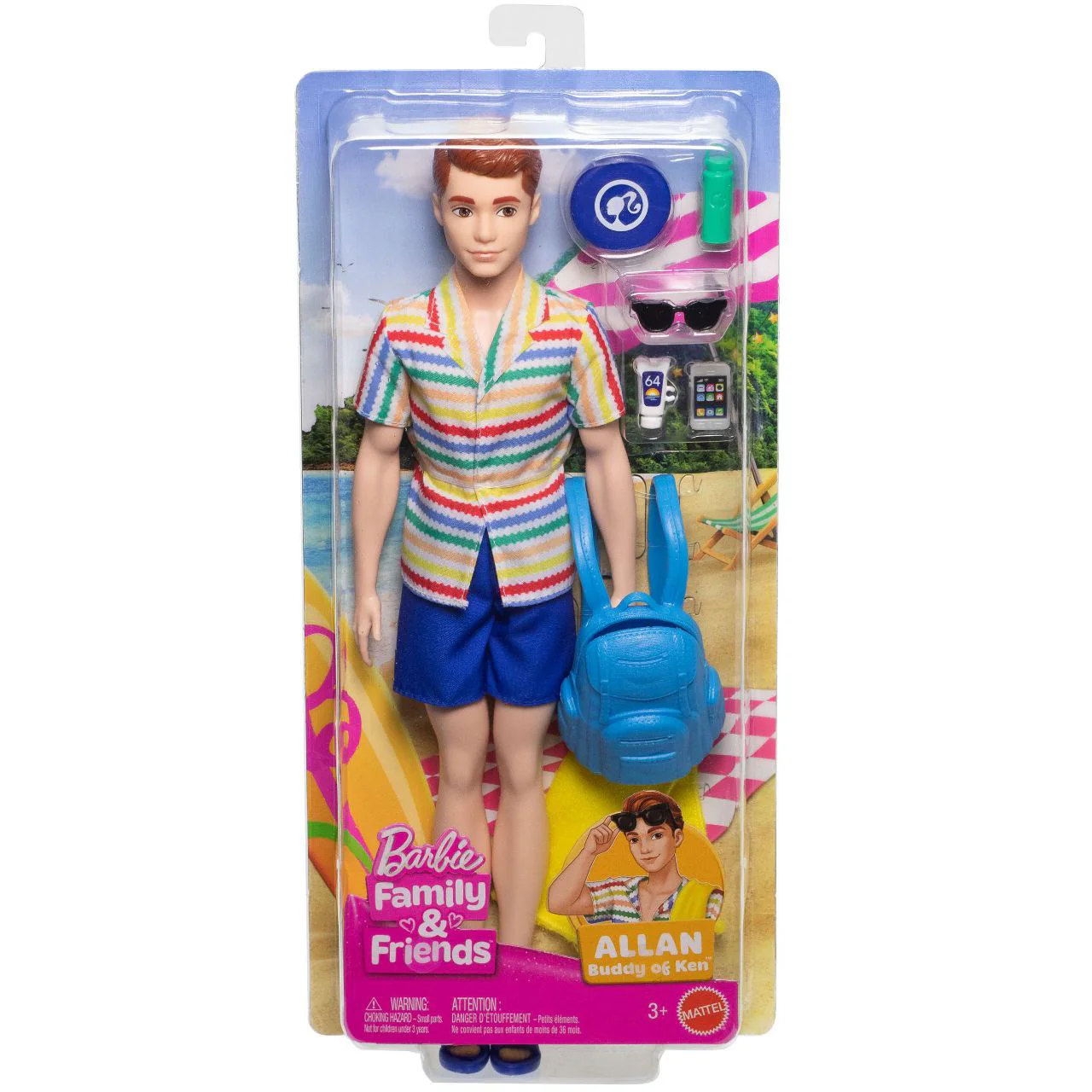 Barbie Fab Family and Friends Allan Buddy of Ken Doll with Beach Look - Image 2
