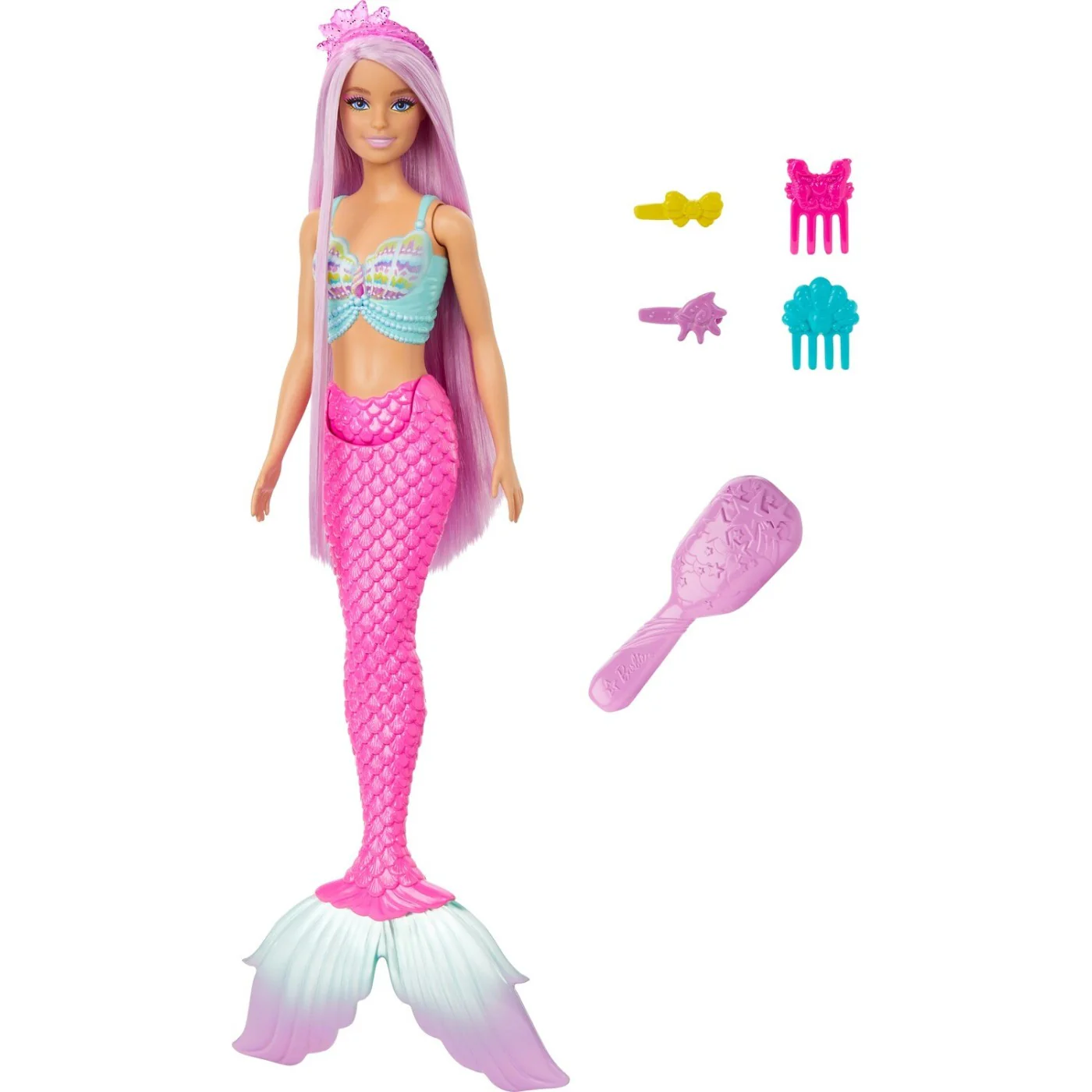 Barbie New Long Hair Fantasy Mermaid Doll and Accessories - Image 2