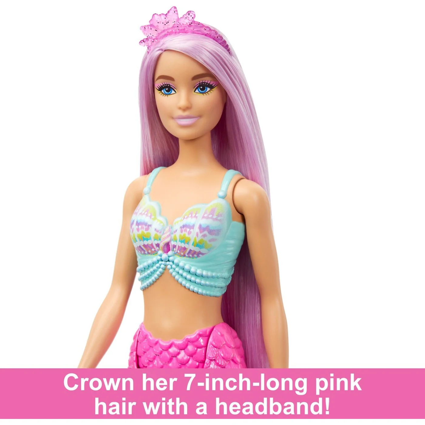Barbie New Long Hair Fantasy Mermaid Doll and Accessories - Image 3