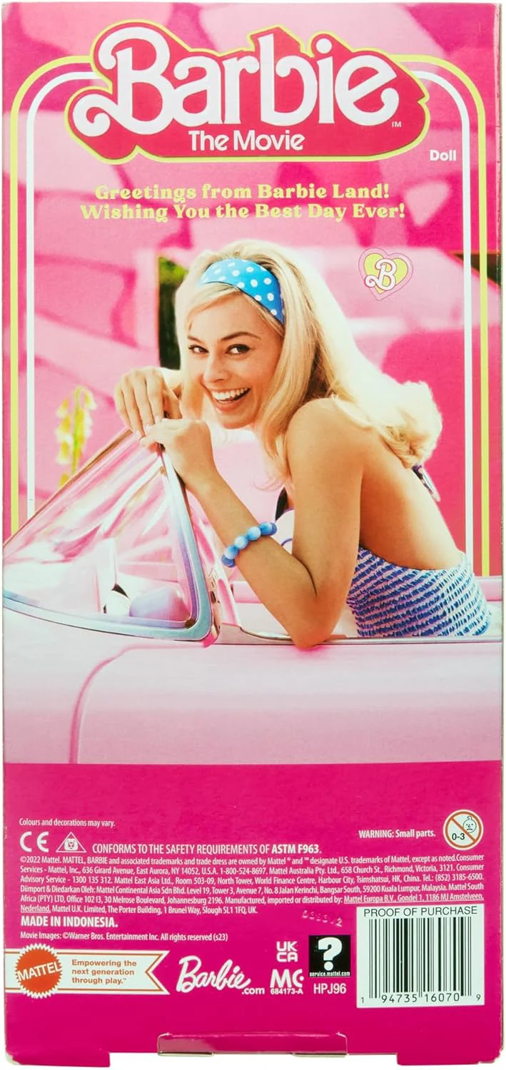 Barbie Signature Barbie Movie Margot Robbie Doll in Pink Gingham Dress - Image 6