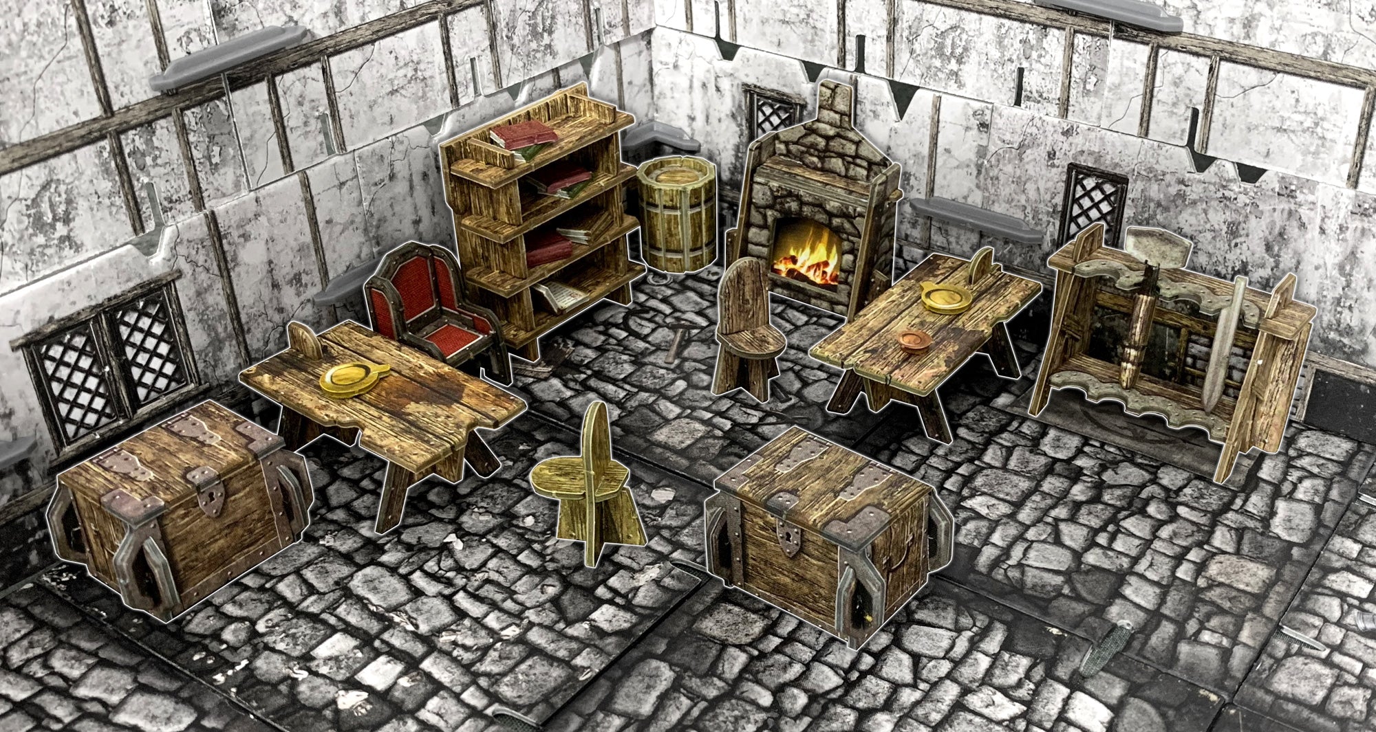 Battle Systems Fantasy Wargames Terrain - Fantasy Village Furniture