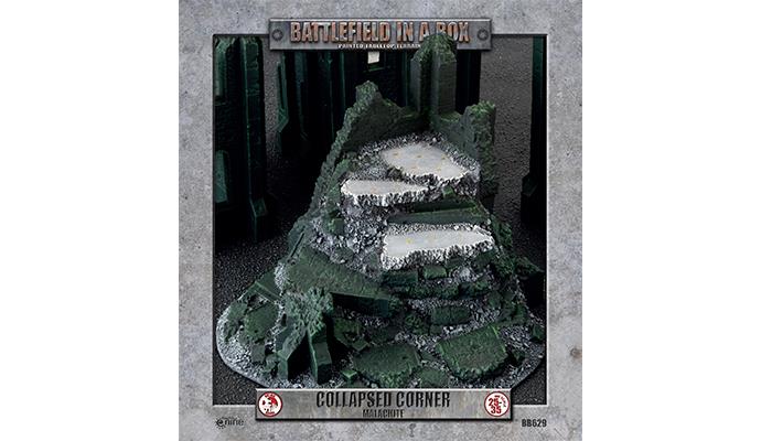 Battlefield in a Box: Gothic Battlefields: Collapsed Corner - Green (x1)