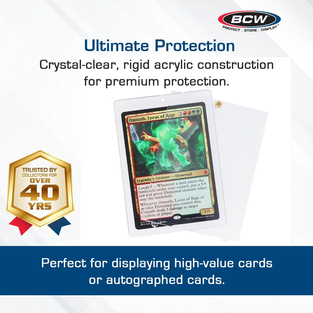 BCW - 20 Pt 1 Screw Card Holder - Clear - Image 3