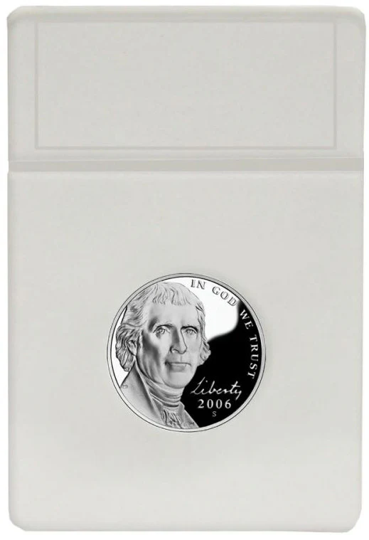 BCW - Inserts White Nickel Currency Display Slab
