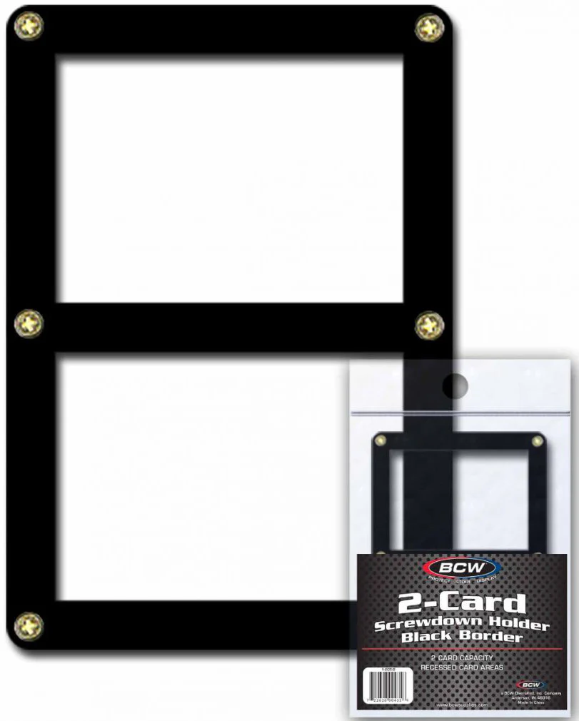 BCW - Screwdown Double Card Holder with Black Border