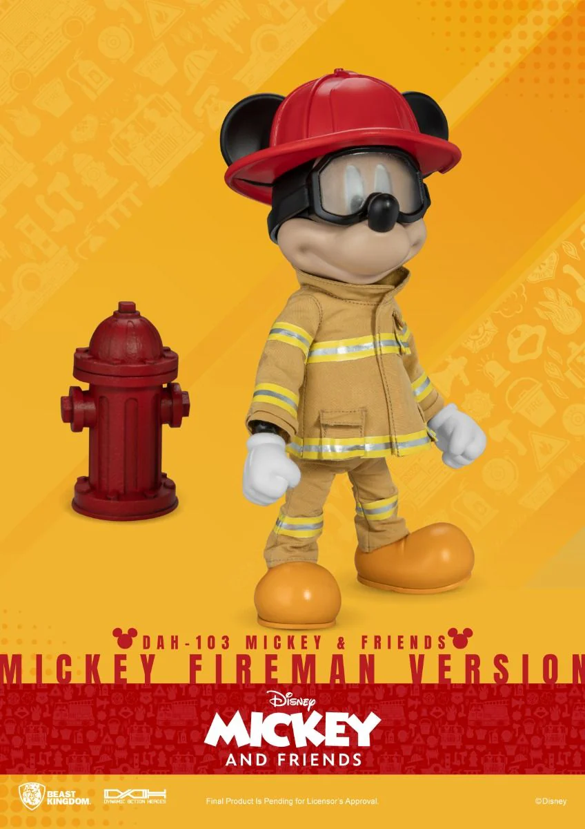 Beast Kingdom Dynamic Action Heroes Mickey & Friends Fireman Version Mickey Mouse - Image 2