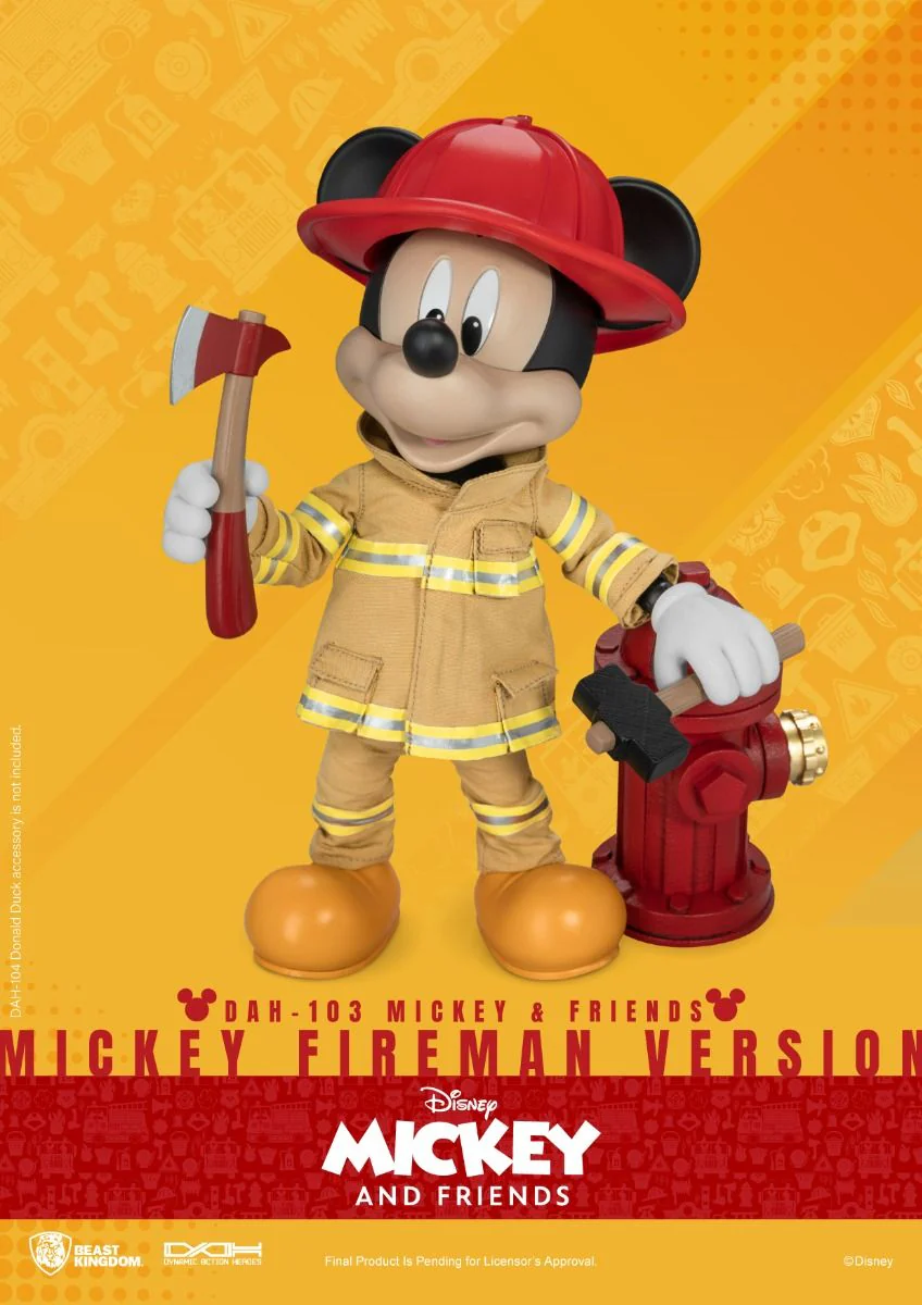 Beast Kingdom Dynamic Action Heroes Mickey & Friends Fireman Version Mickey Mouse - Image 3