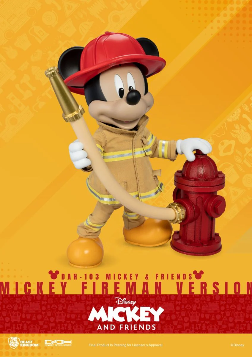 Beast Kingdom Dynamic Action Heroes Mickey & Friends Fireman Version Mickey Mouse - Image 4