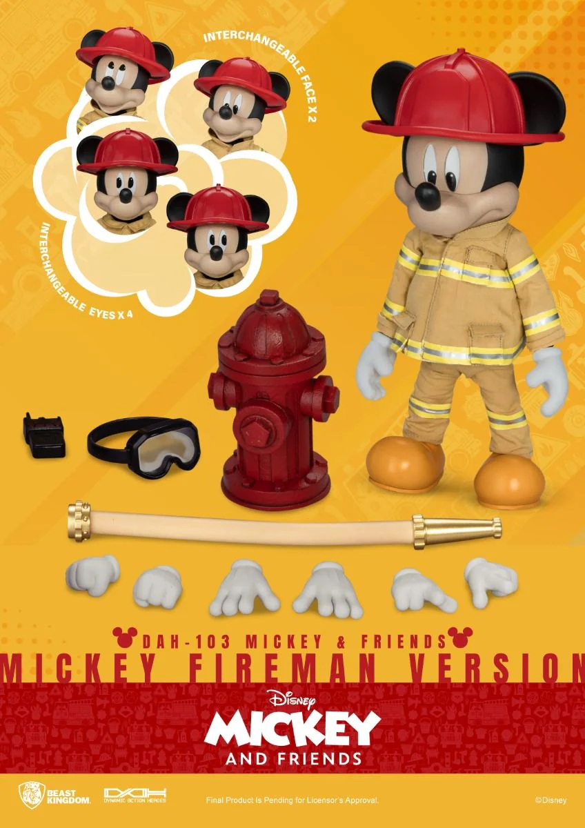 Beast Kingdom Dynamic Action Heroes Mickey & Friends Fireman Version Mickey Mouse - Image 7
