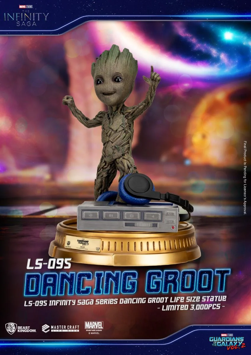 Beast Kingdom Infinity Saga Series Life Size Marvel Statue: Dancing King Groot - Image 2