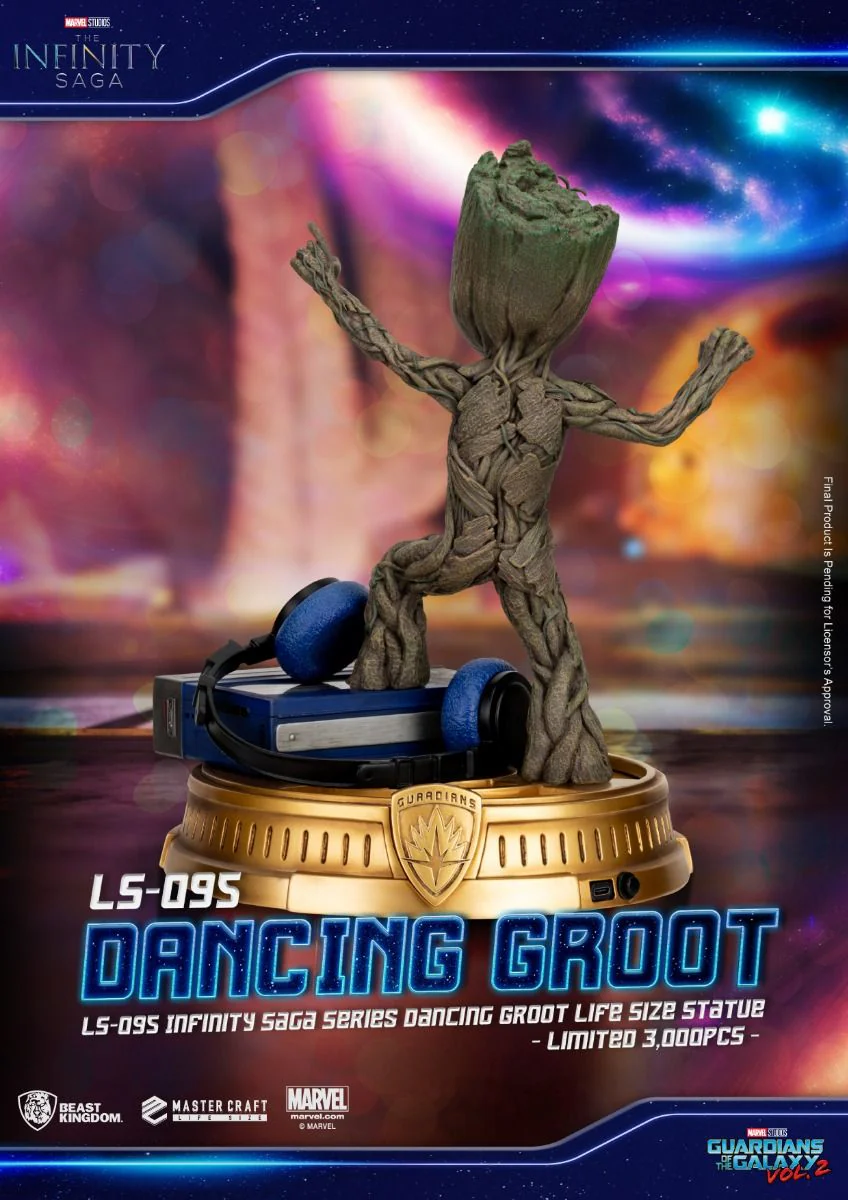 Beast Kingdom Infinity Saga Series Life Size Marvel Statue: Dancing King Groot - Image 3