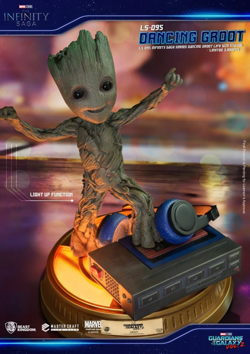 Beast Kingdom Infinity Saga Series Life Size Marvel Statue: Dancing King Groot - Image 4